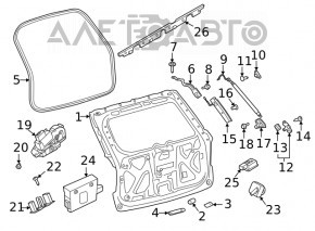 Отбойник двери багажника левый Ford Explorer 20-