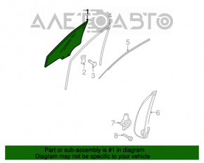 Geamul ușii din față stânga Mazda3 MPS 09-13