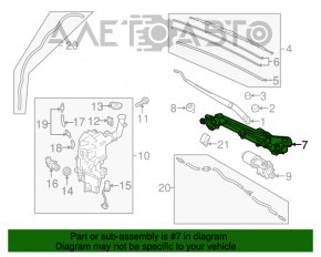 Trapezul de curățare a parbrizului Mazda3 MPS 09-13