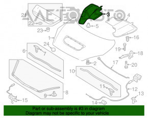 Izolație capot dreapta Mazda3 MPS 09-13