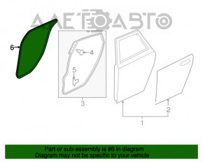 Уплотнитель дверного проема задний левый Mazda3 MPS 09-13