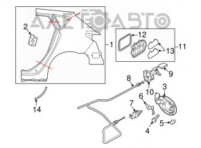 Четверть крыло задняя правая Mazda3 MPS 09-13