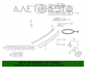 Эмблема значок двери багажника Ford Fiesta 14-19