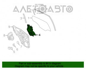 Ridicator de geamuri manual spate stânga Ford Fiesta 11-19