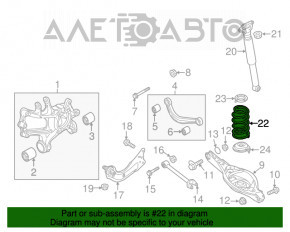 Пружина задняя левая Mazda 3 14-18 BM жесткость желт. голуб