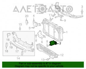 Deflectorul radiatorului stânga jos Mazda 3 14-16 BM pre-restilizare