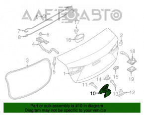 Замок крышки багажника Mazda 3 14-18 BM