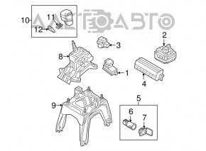 Maner cutie de viteze Mazda 3 14-18 BM piele neagră nou OEM original