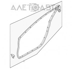 Уплотнитель двери передней правой Mazda 3 14-18 BM