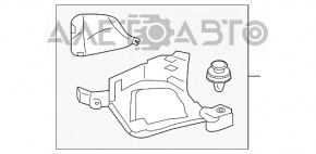 Capacul amortizorului din față dreapta jos Mazda 3 14-18 BM negru, zgârieturi