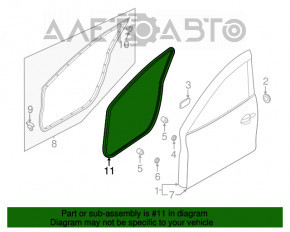 Уплотнитель дверного проема передний левый Mazda 3 14-18 BM