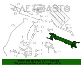 Trapezul de curățare a parbrizului cu motor pentru Mazda 3 14-18 BM