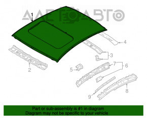 Acoperiș metalic pentru Mazda 3 14-18 BM cu trapă