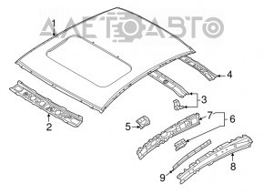 Acoperiș metalic pentru Mazda 3 14-18 BM cu trapă