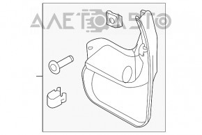 Брызговик задний правый Ford Focus mk3 11-18 4d