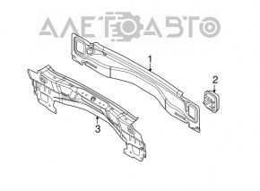 Panoul din spate al Ford Focus mk3 11-18 5d, complet asamblat din 2 piese, argintiu, pe caroserie.