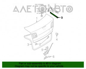 Amortizor capac portbagaj stânga Mazda3 03-08