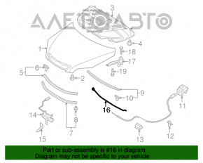 Suport capot Mazda3 03-08 HB