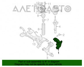 Capacul frontal stânga Mazda3 2.3 03-08