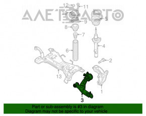 Рычаг нижний передний правый Mazda3 2.3 03-08 OEM