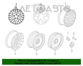 Roată de 17 inch pentru Ford Focus mk3 11-18, tip 3, cu jantă ușoară