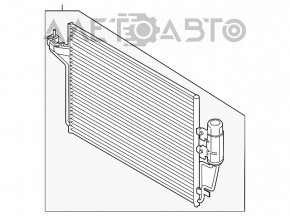 Радиатор кондиционера конденсер Ford Escape MK3 13-16 2.0T