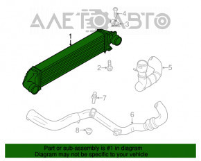 Интеркулер Ford Escape mk3 13-19 2.0T новый неоригинал POLCAR