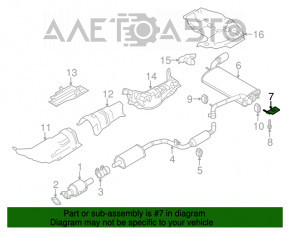 Кронштейн глушителя задний левый Ford Focus mk3 11-18 2.0 новый OEM оригинал