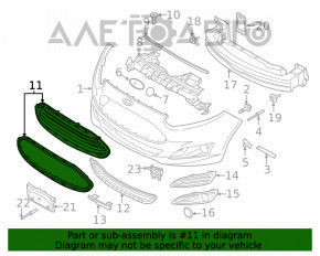 Grila radiatorului Ford Fiesta 14-19 restul SUA