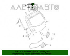 Петля крышки багажника левая Mazda3 03-08 HB