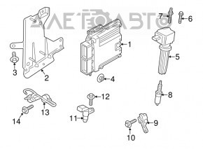 Блок ECU компьютер двигателя Ford Fusion mk5 13-14 1.6Т