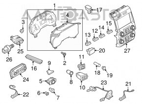 Butonul Start-Stop Ford Fusion mk5 15-20