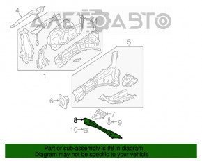 Bara de protecție a subramei față Ford Fusion mk5 13-20