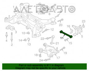 Bara de direcție spate dreapta pentru Ford Fusion mk5 13-20 AWD are silentblocurile crăpate.