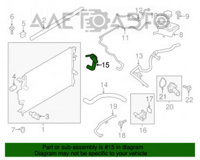 Патрубок охлаждения нижний Ford Fusion mk5 13-20 2.5