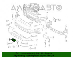 Deflectorul de bara fata dreapta Ford C-max MK2 13-18 SUA