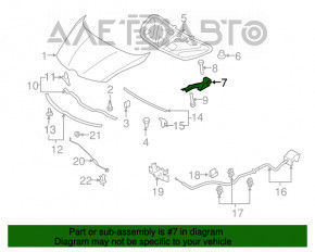 Bucla capotei stânga Mazda CX-7 06-09