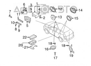 Magnetofon, Monitor, CD-changer, Radio, Panou Mazda CX-7 06-09