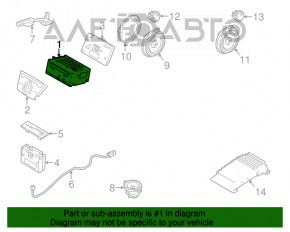 Radio cu casetofon Ford Focus mk3 11-14 pre-restilizare