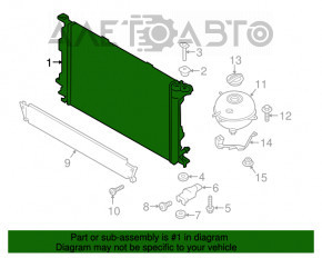 Radiatorul de răcire a apei pentru Porsche Macan 15- 3.0T cu răcire pentru cutia de viteze, nou, neoriginal, KOYORAD.