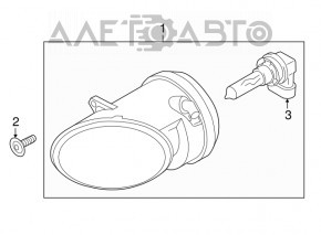 Противотуманная фара птф правая Audi Q3 8U 15 TYC