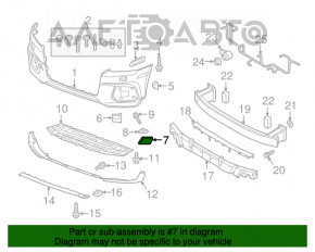 Capacul duzei de spălare a farurilor dreapta Audi Q3 8U 16-17 pentru bara completă nouă, neoriginală.