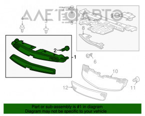 Grila radiatorului de sus Chevrolet Cruze 11-14 pre-restilizare, nou, neoriginal