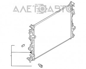 Радиатор охлаждения вода Ford Escape MK4 20-22 1.5T, 2.0, 2.5, hybrid алюминий
