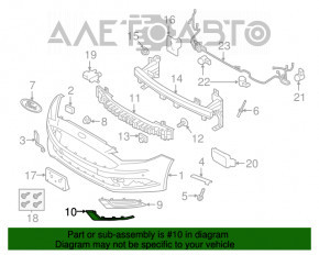 Moldura bara fata dreapta Ford Fusion mk5 17-18 fara PTF nou neoriginal