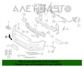 Capacul carligului de tractare din fata bara Ford Fusion mk5 17-18 nou, neoriginal