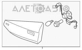 Lampa interioară pentru capacul portbagajului dreapta Ford Fusion mk5 17-18 halogen nou, neoriginal.