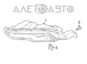 Farul de ceață dreapta pentru Ford Fusion mk5 17-18 LED nou aftermarket