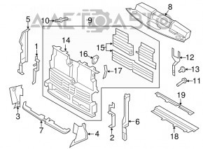 Grila radiatorului dreapta jos Ford Edge 15-18 post-restyling nou aftermarket