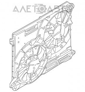 Difuzorul capacului radiatorului gol Ford Edge 15- nou neoriginal.